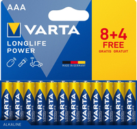 Varta Batterie LONGLIFE Power AAA NEU 12St. 8+4 - Batterie