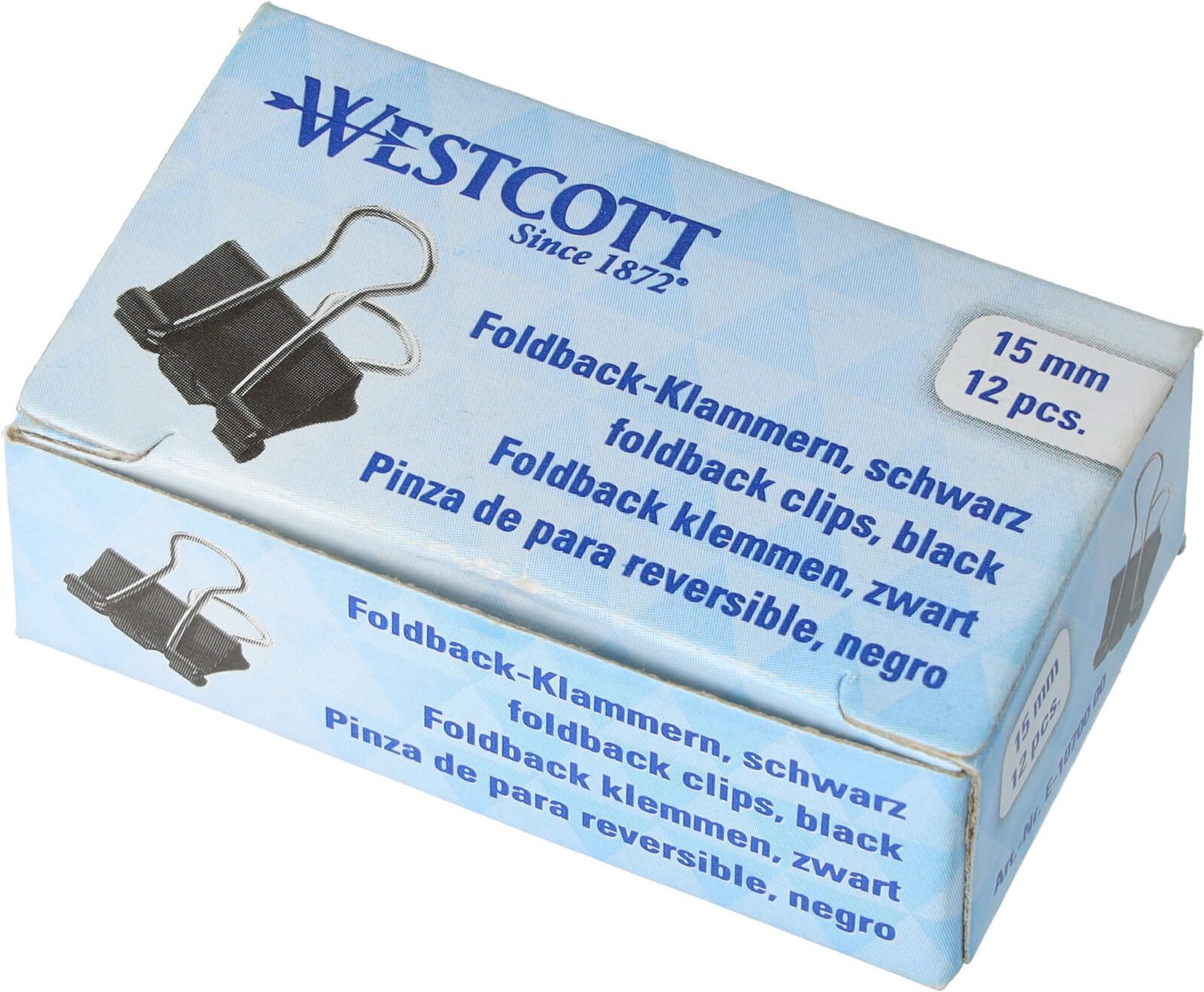 Westcott 12 WESTCOTT Foldbackklammern