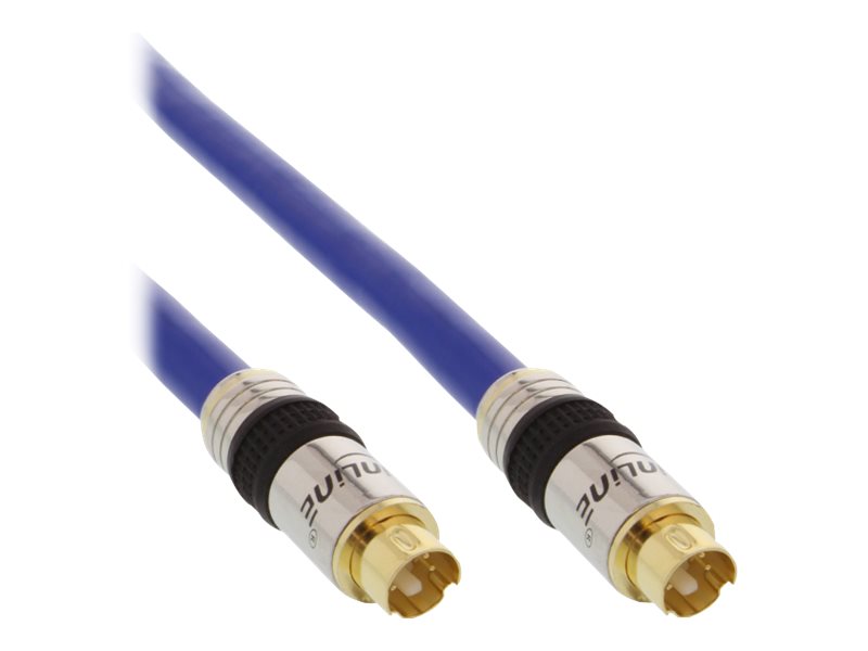InLine 89947P cable S-vdeo 0,5 m S-Video (4-pin) Azul