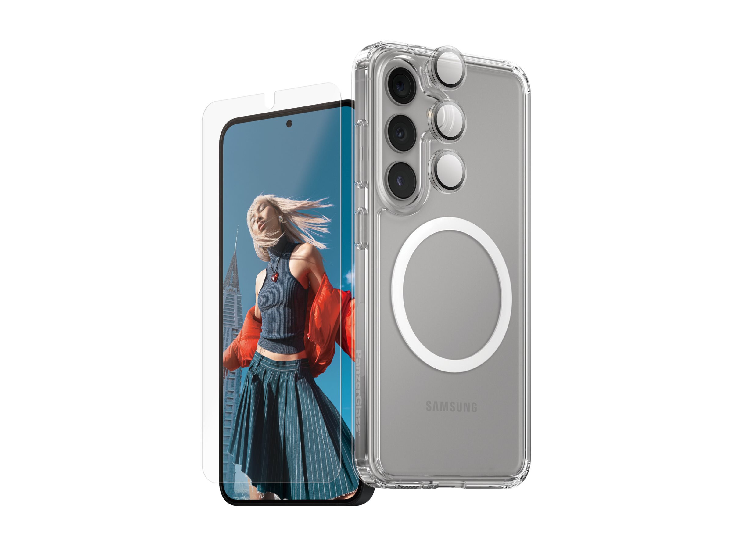 PanzerGlass CARE by � Flagship 3-in-1 Bundle Samsung Galaxy S 2025