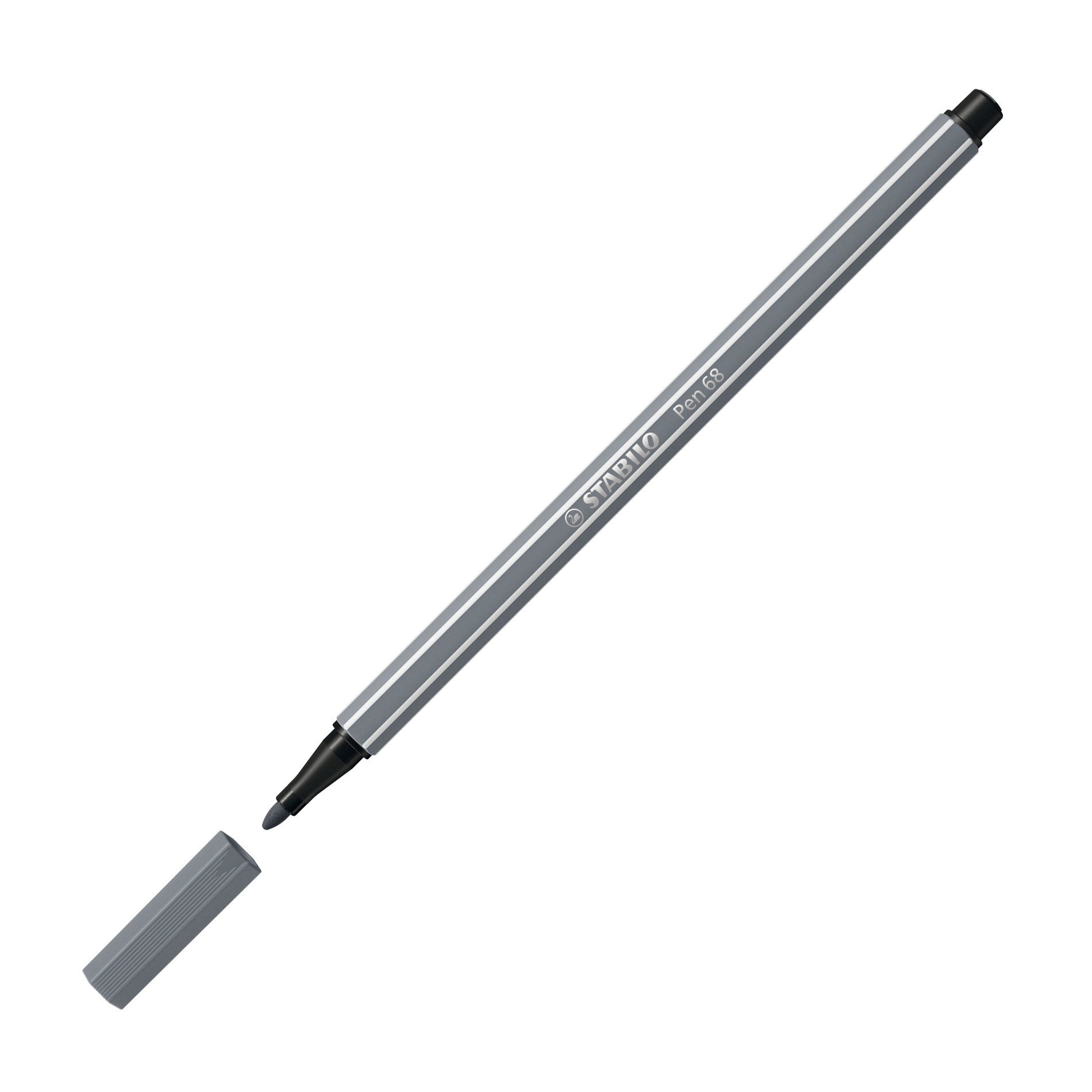 STABILO Pen 68 - Filzstift - Dunkelgrau - wasserbasierte