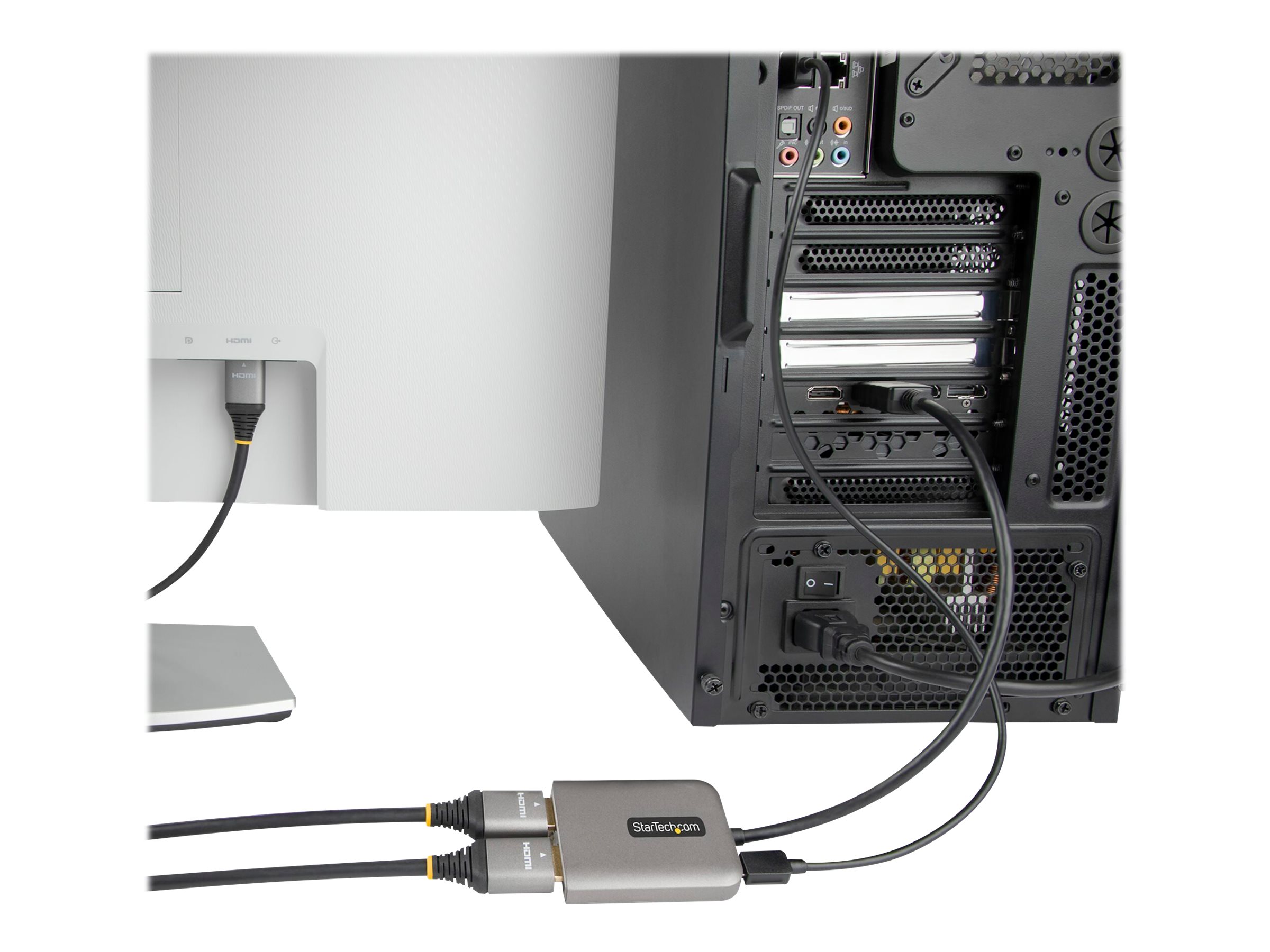Adaptateur de connecteur de câble HDMI mâle vers double HDMI femelle 1.4  version 30 cm