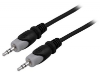 Deltaco MM-150 - 3.5mm - Mnnlich - Mnnlich - 2 m - Schwarz - Grau