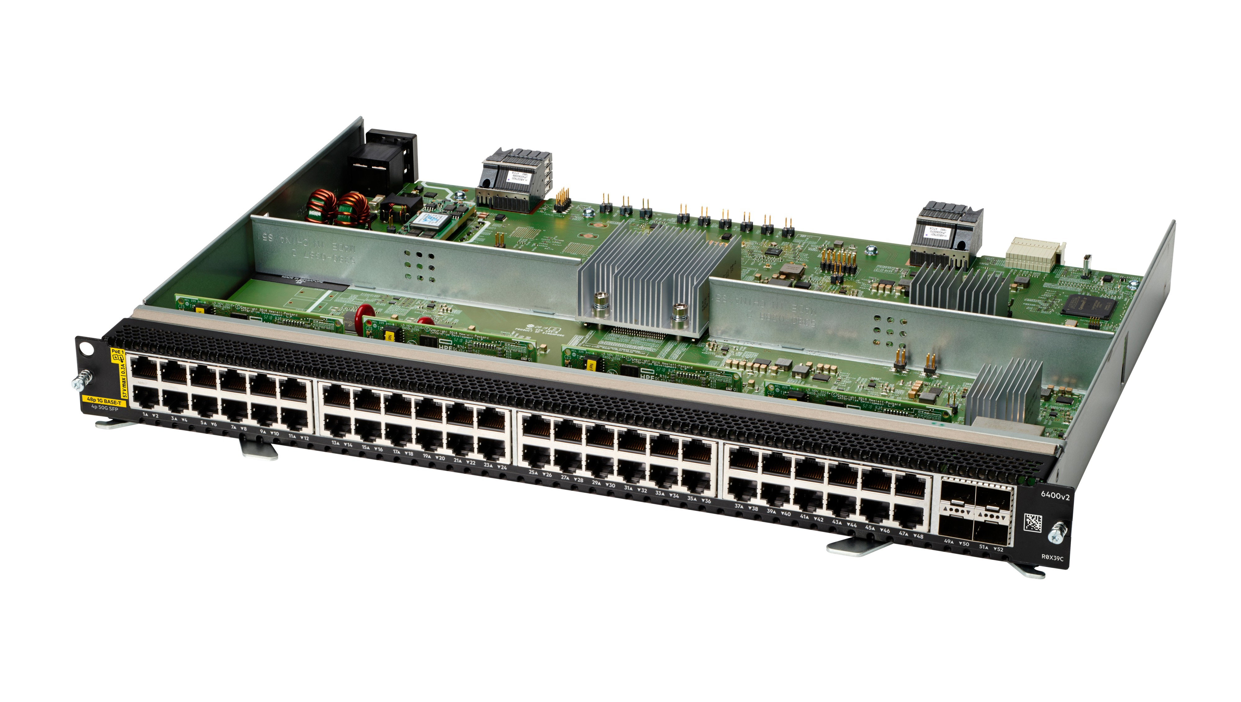 HPE Aruba 6400 48-port 1GbE Class 4 PoE and 4-port SFP56 v2 Module - Switch - L3 - 48 x 10/100/1000 (PoE)
