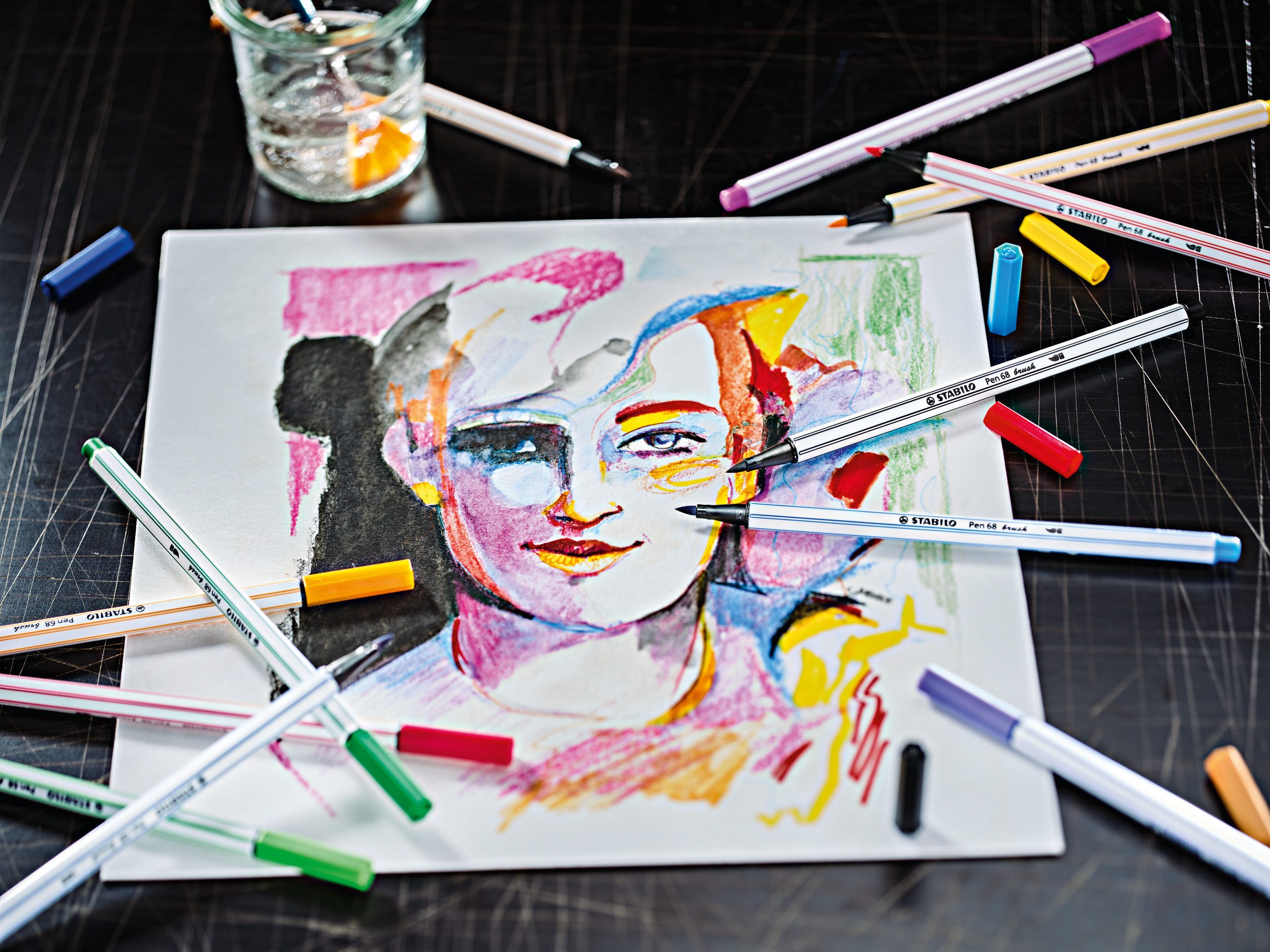 STABILO Pen 68 brush ARTY rotulador Colores surtidos 24 pieza(s)