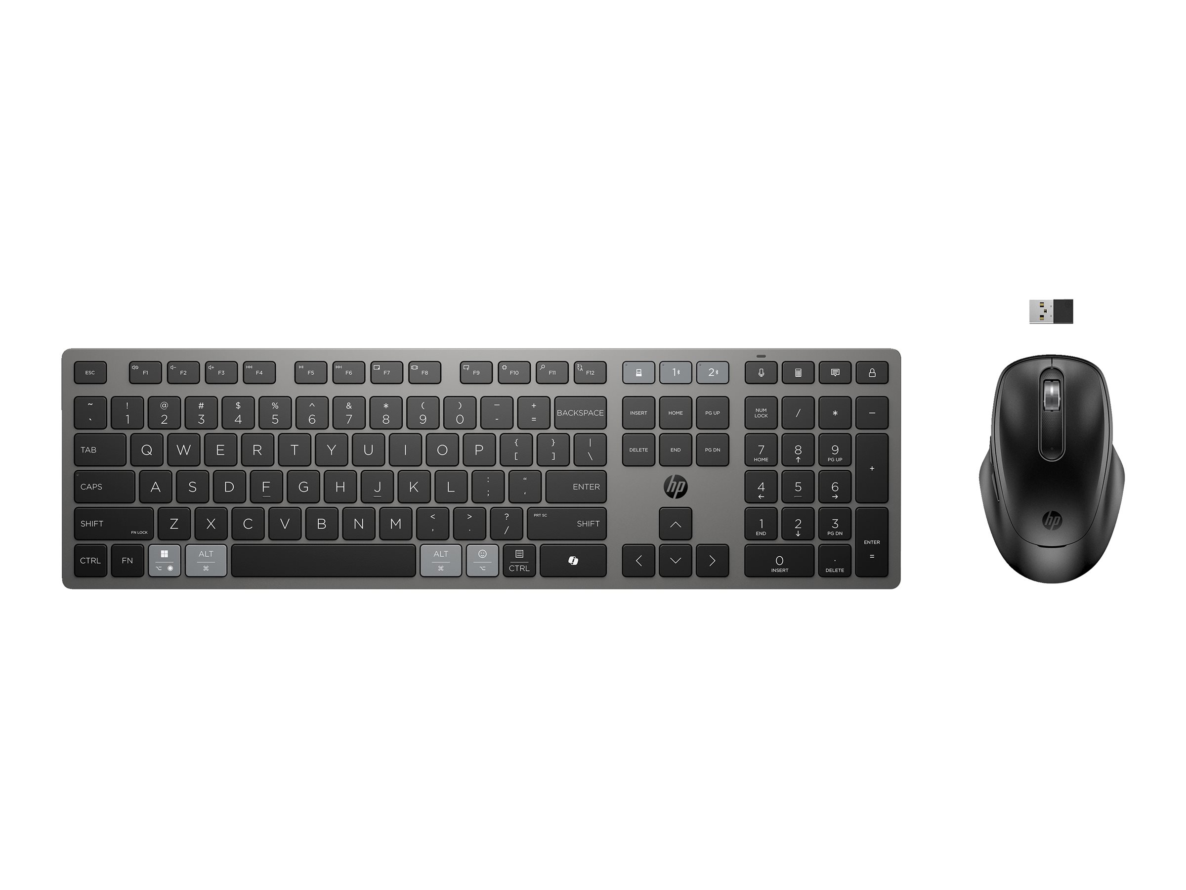 HP 725 Multi-Device Rechargeable Wireless Keyboard and Mouse Combo