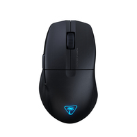 Turtle Beach Pure Air - Souris de gaming RGB ergonomique sans fil ultra-lgre, capteur optique 26 000 PPP, batterie 125 heures, double systme sans fil, interrupteurs optiques TITAN, Bluetooth, clairage RGB. Semi-translucide noir