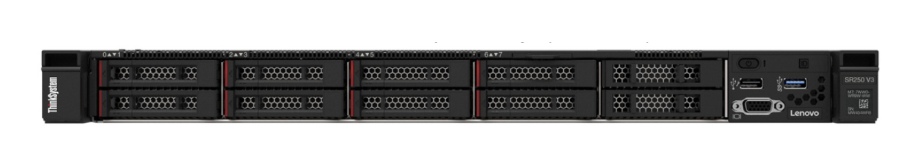 Lenovo ThinkSystem SR250 V3 7DCL - Server - Rack-Montage - 1U - 1-Weg - 1 x Xeon 6353P / 2.7 GHz - RAM 32 GB - Hot-Swap 6.4 cm (2.5)