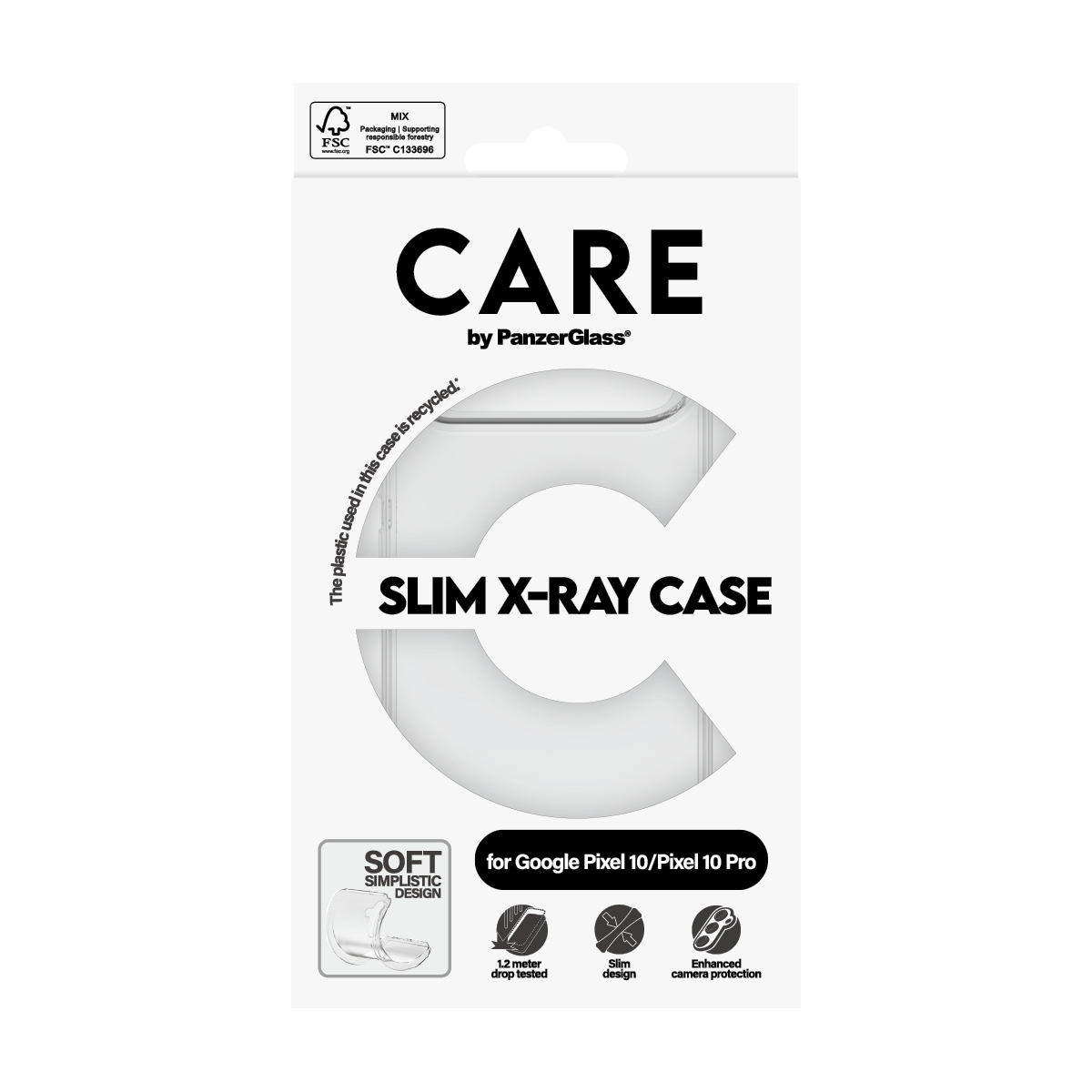 PanzerGlass CARE by � Fashionable Case Transparent X-Ray Soft Basic Google Pixel 10 | 10 Pro funda para tel�fono m�vil Transparente