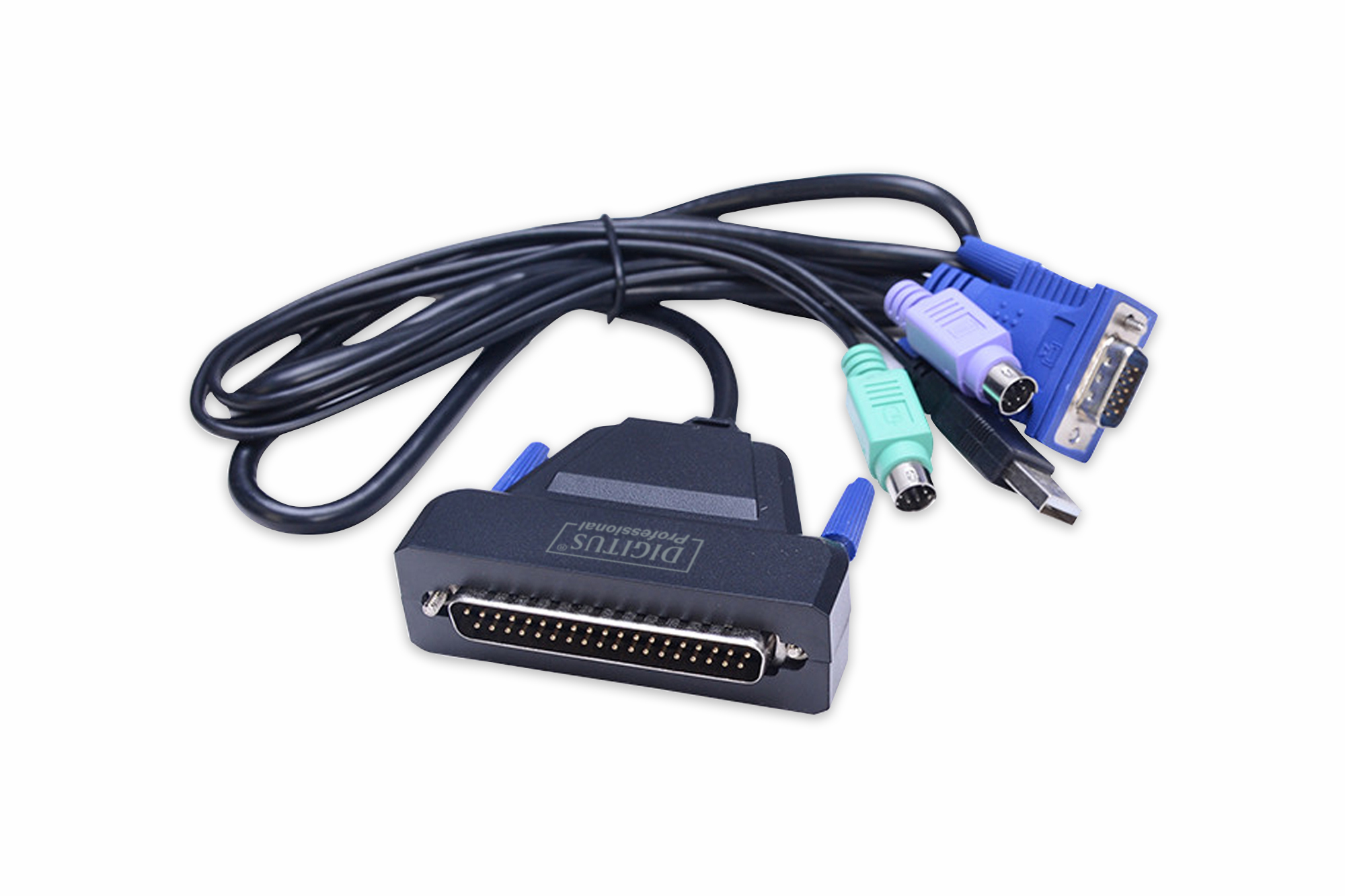 Digitus Consola modular con TFT de 19 (48,3 cm), KVM de 1 puertos y panel tctil, teclado ingls (US)
