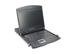 Digitus Consola modular con TFT de 19 (48,3 cm), KVM de 1 puertos y panel tctil, teclado ingls (US)