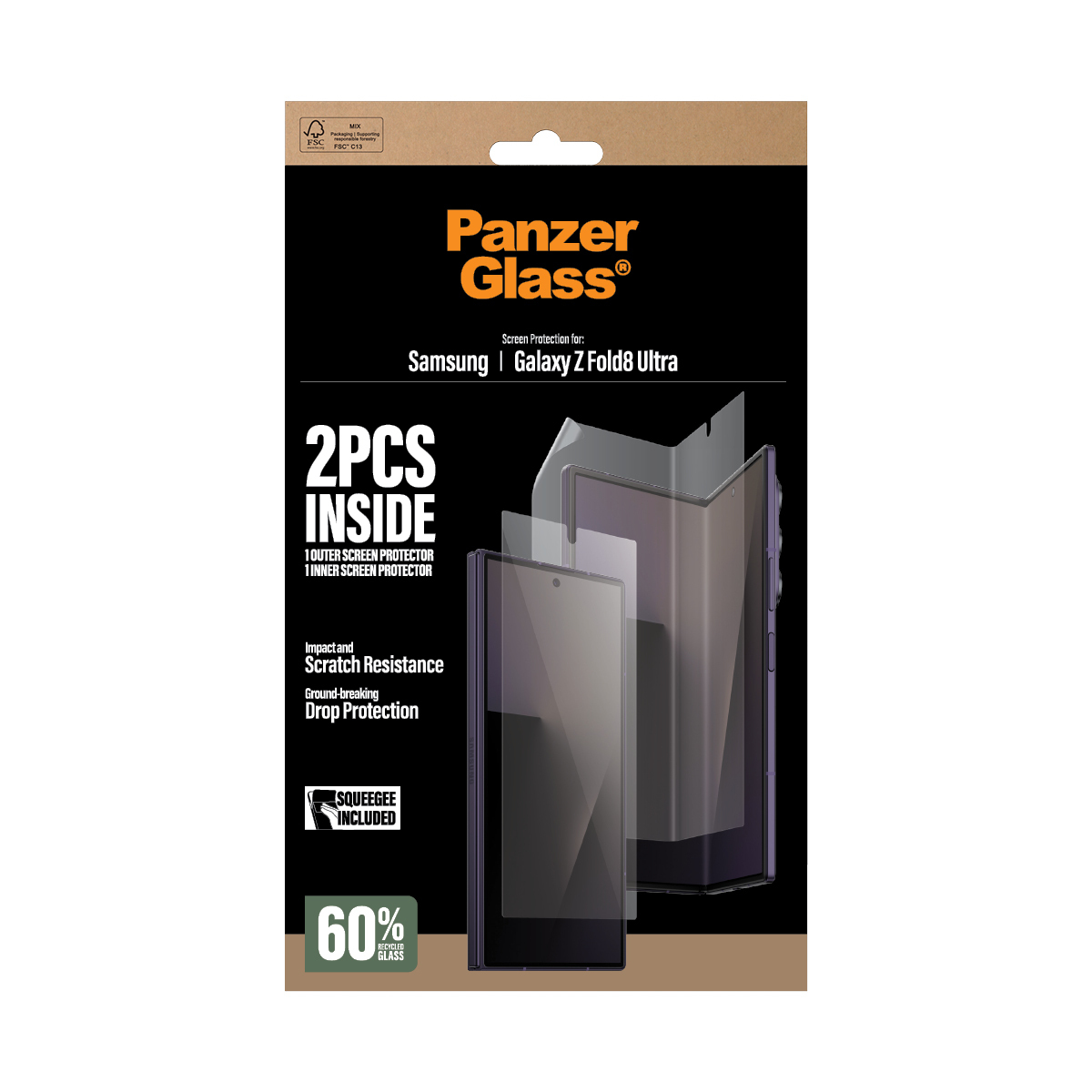 PanzerGlass � Sub Screen Protector & Main Film Screen Protector Samsung Galaxy Z Fold8 Ultra Protector de pantalla 1 pieza(s)