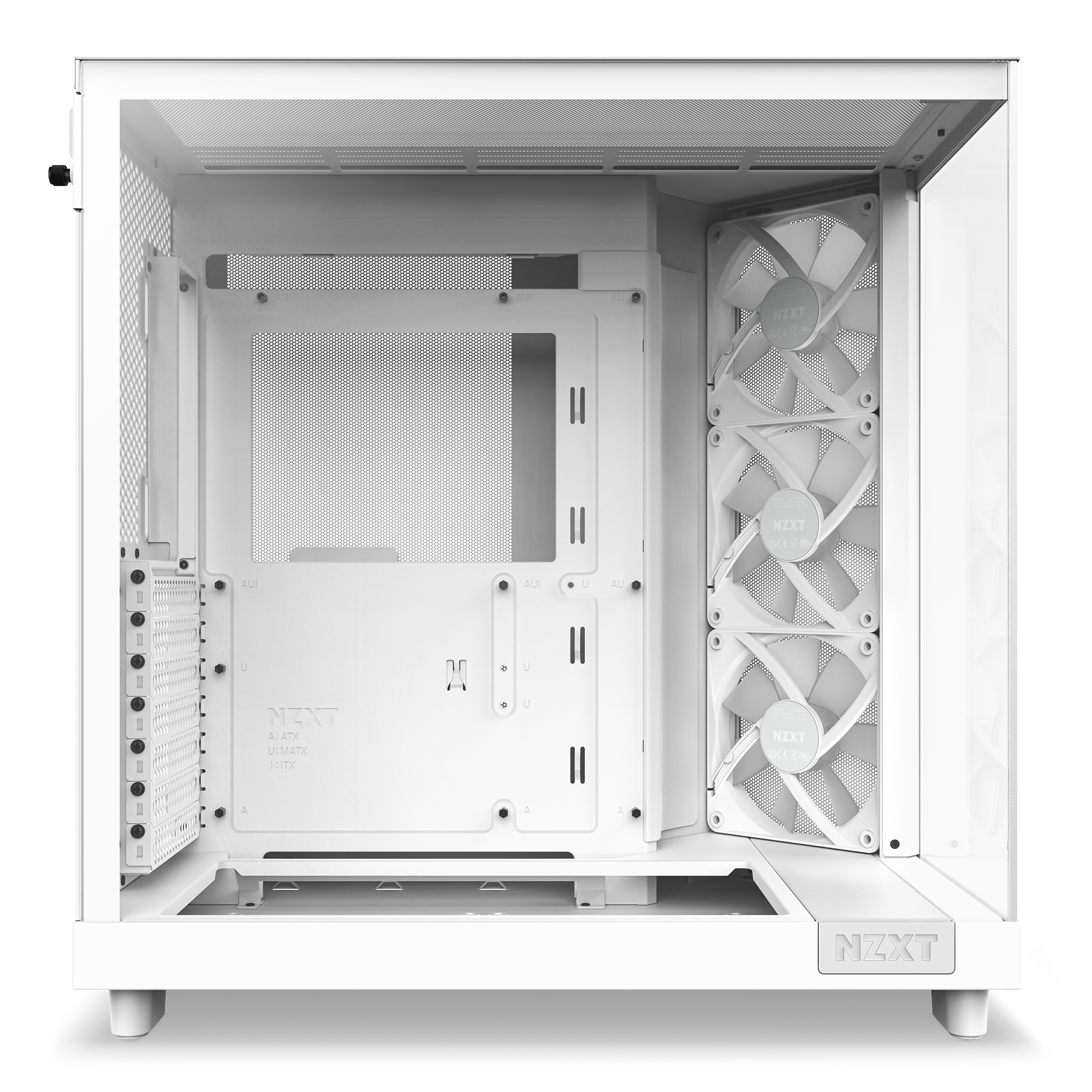 NZXT H series H6 Flow RGB - Mid tower - ATX - Seitenteil mit Fenster (geh�rtetes Glas)