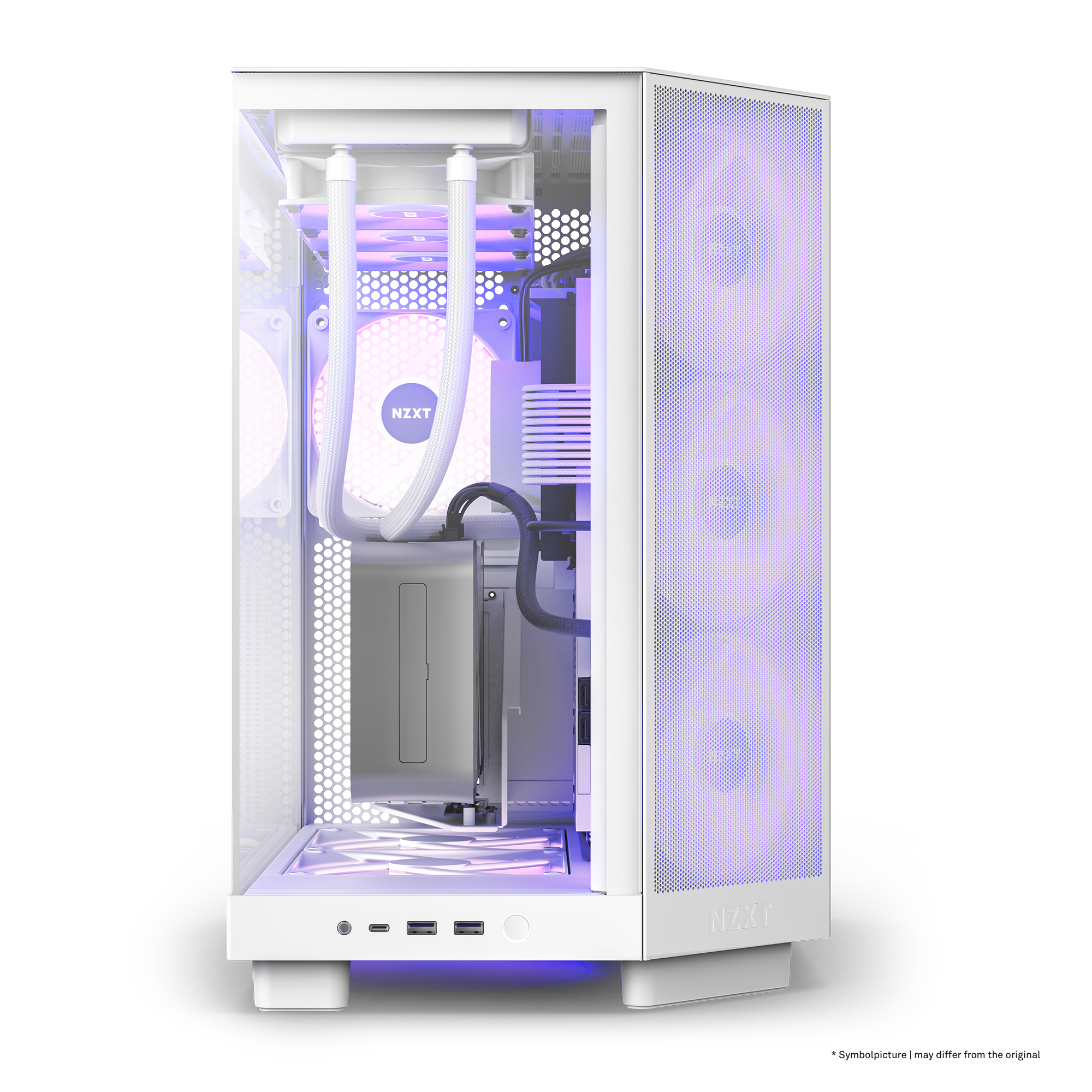 NZXT H series H6 Flow RGB - Mid tower - ATX - Seitenteil mit Fenster (geh�rtetes Glas)