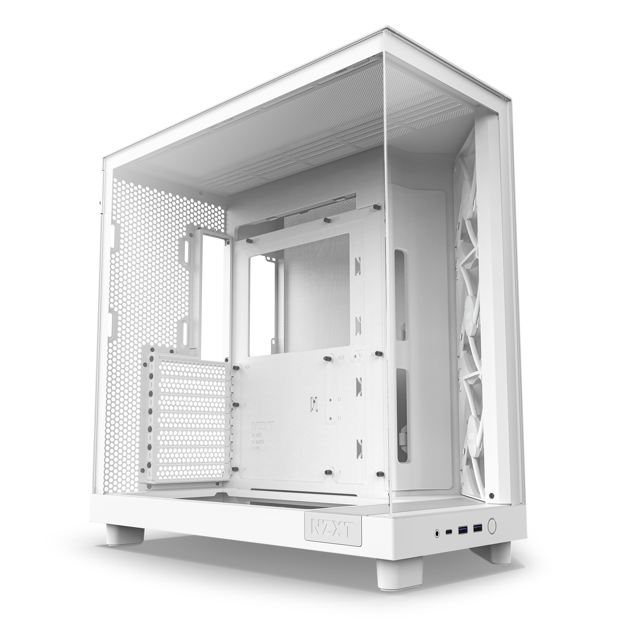 NZXT H series H6 Flow RGB - Mid tower - ATX - Seitenteil mit Fenster (geh�rtetes Glas)
