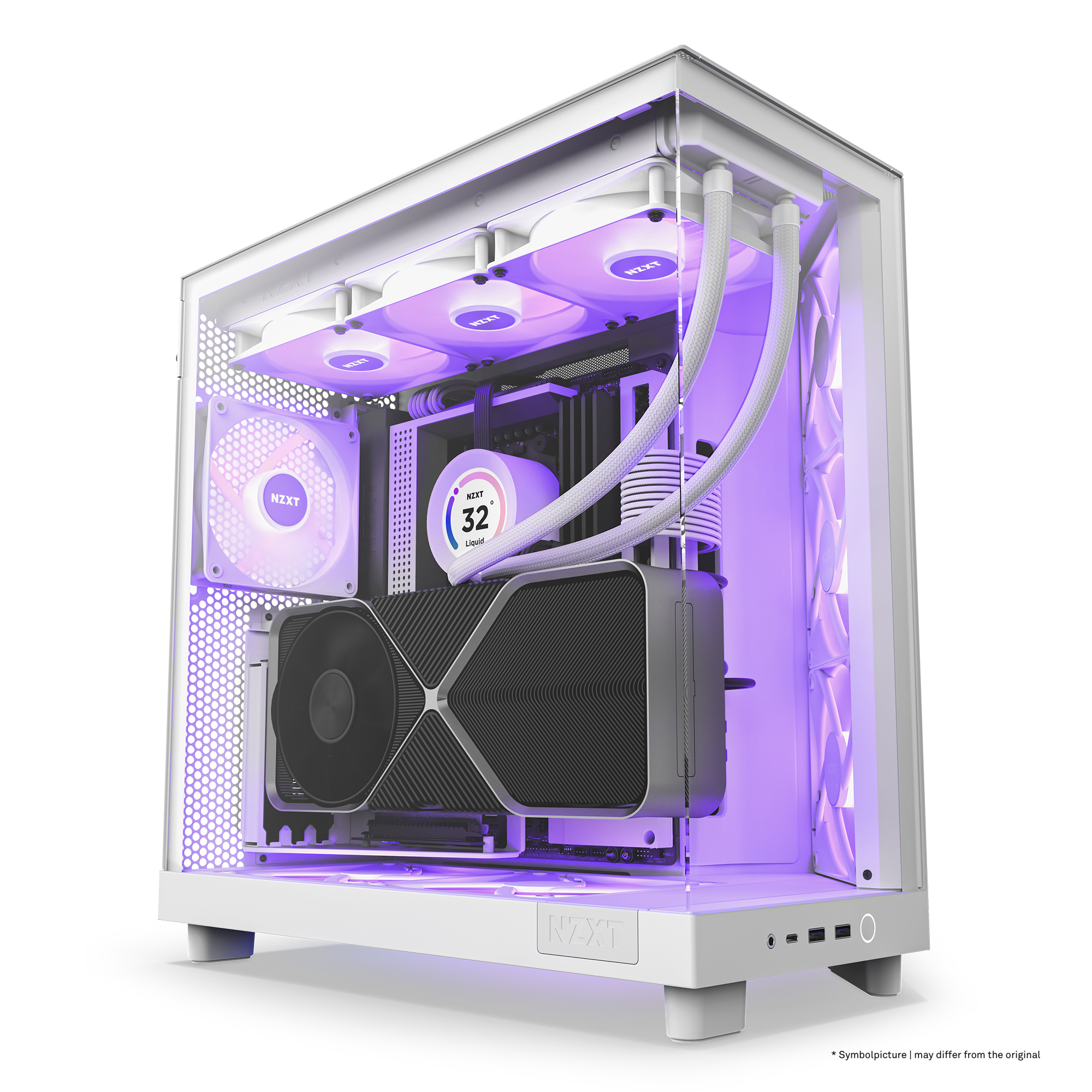 NZXT H series H6 Flow RGB - Mid tower - ATX - Seitenteil mit Fenster (geh�rtetes Glas)