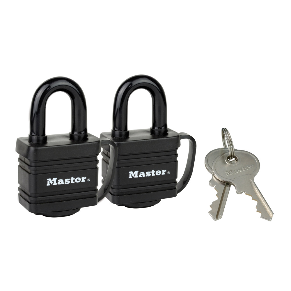 MasterLock 7804EURT  MASTER LOCK 2 cadenas en acier lamin