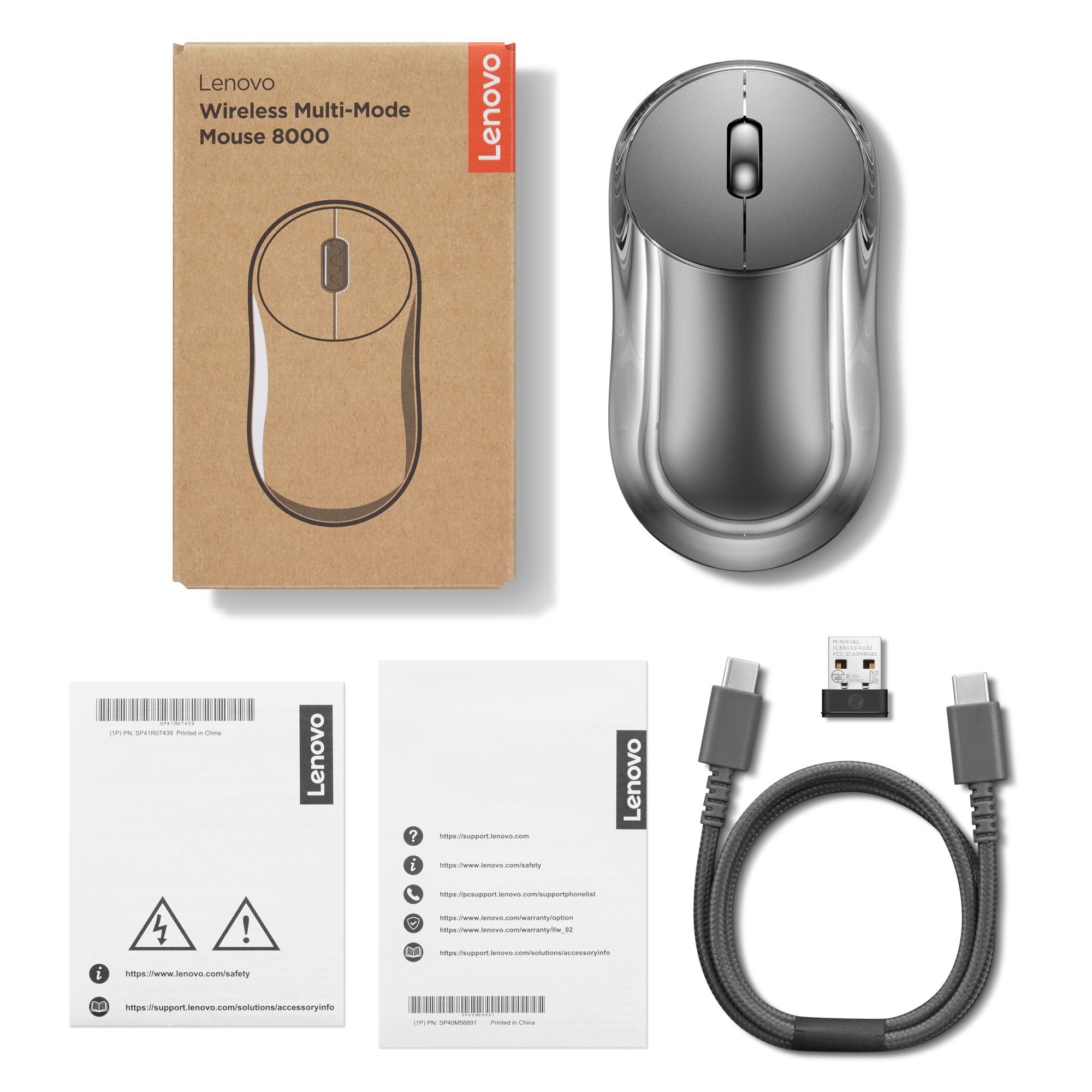 Lenovo 8000 rat�n Hogar Ambidextro Bluetooth + USB Type-A �ptico 4000 DPI
