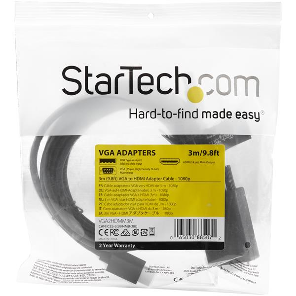 StarTech.com Adaptateur HDMI mâle vers VGA femelle avec audio