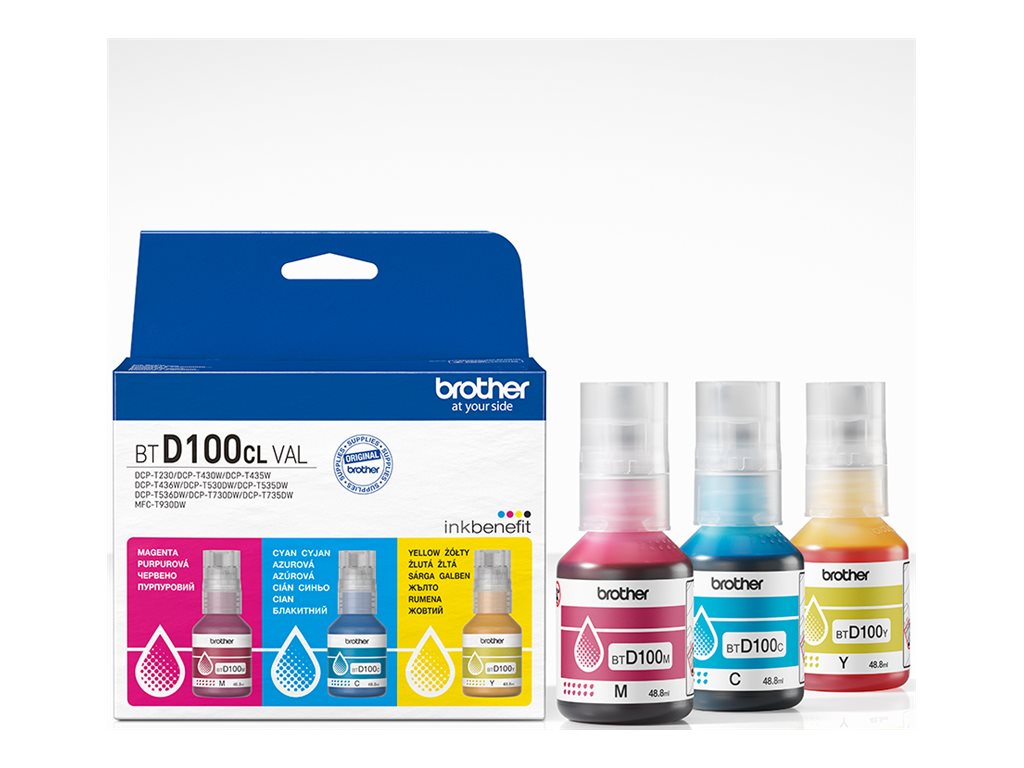 Brother BTD100CL Value Pack - 3er-Pack - mit hoher Kapazit�t