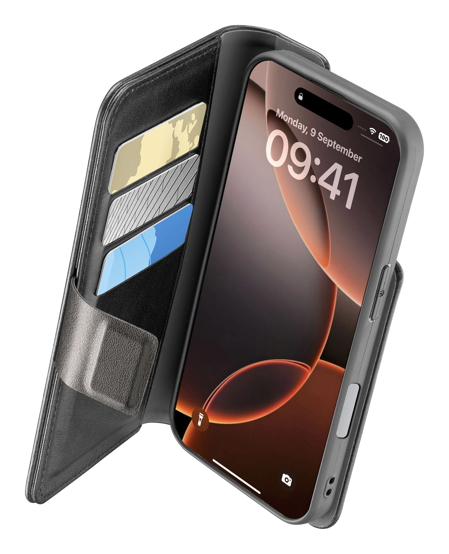 Cellularline Book Agenda 2 Case iPhone 16 Pro Max Black