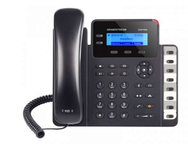 Grandstream Networks GXP1628 tel�fono Tel�fono DECT Negro