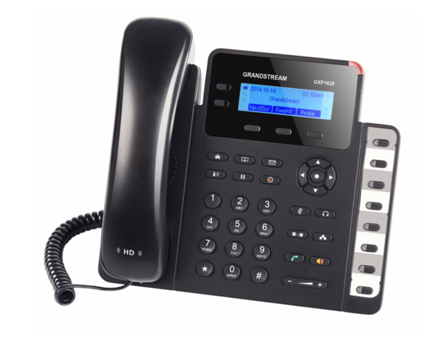 Grandstream Networks GXP1628 tel�fono Tel�fono DECT Negro