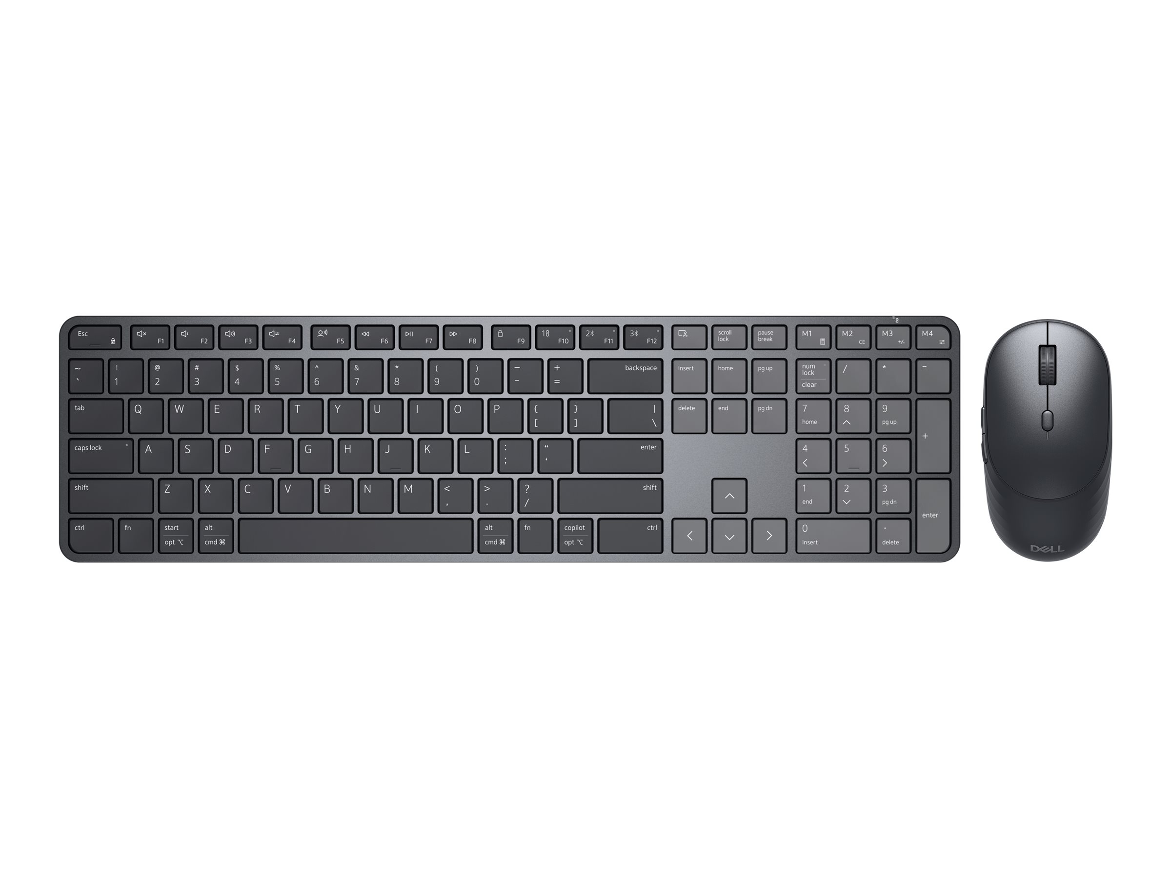 DELL Pro 7 Slim KM726 tastiera Mouse incluso Casa/ufficio RF senza fili + Bluetooth QWERTY US International Nero