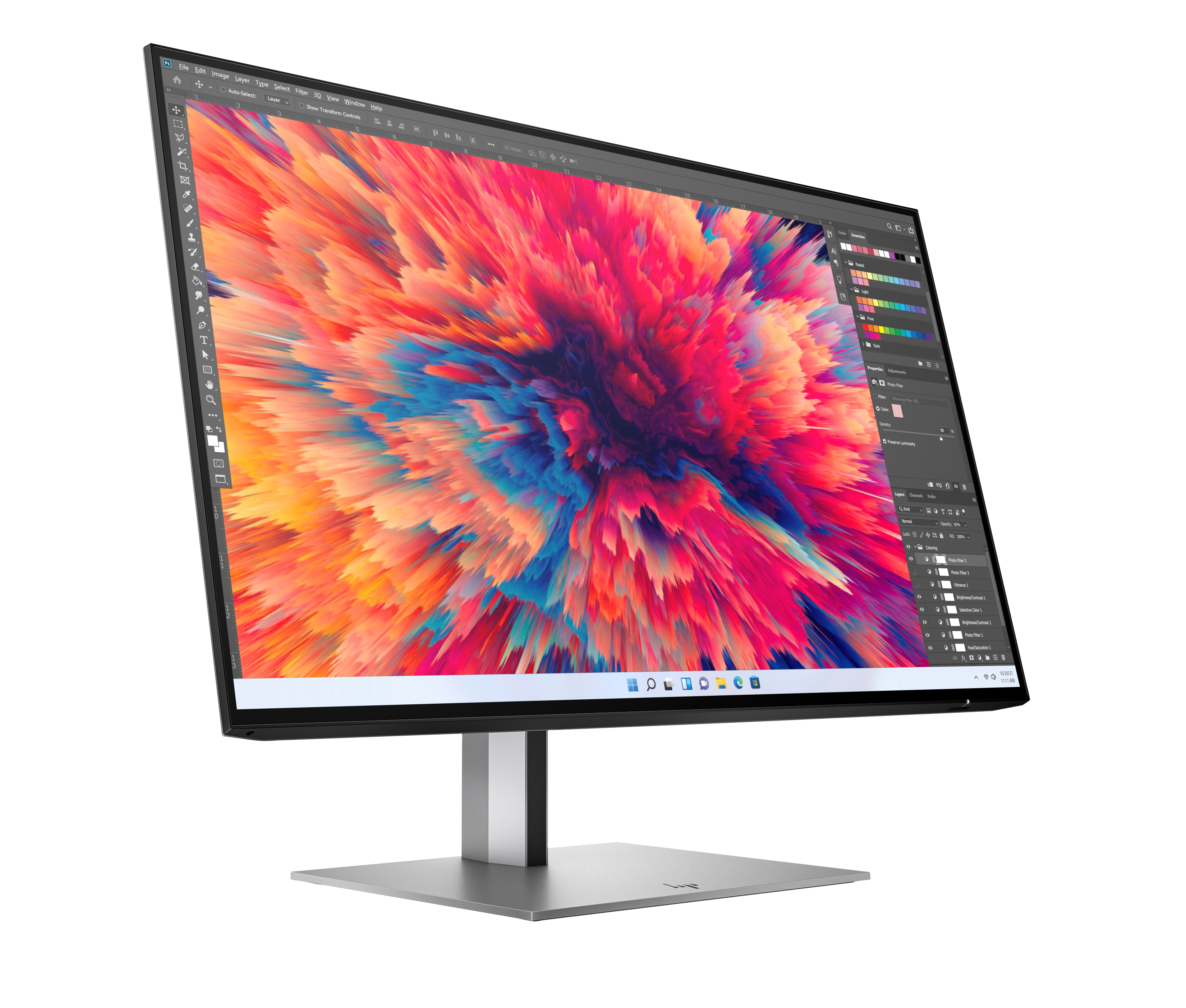 HP Z24q G3 - LED-Monitor - 60.5 cm (23.8) - 2560 x 1440 QHD @ 90 Hz - IPS - 400 cd/m� - 1000:1 - 5 ms - HDMI, DisplayPort - Schwarz, Silber (Halter)