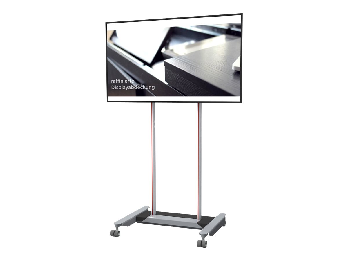 Kindermann Premium DS Racer - Wagen - f�r LCD-Display - eloxiertes Aluminium - Schwarz, Silver Metallic - Bildschirmgr��e: up to 203 cm (bis zu 80)