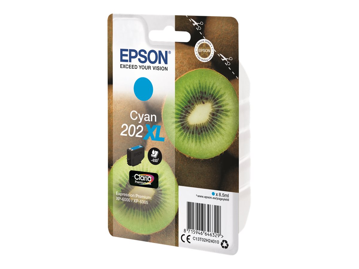 Epson Kiwi Singlepack Cyan 202XL Claria Premium Ink