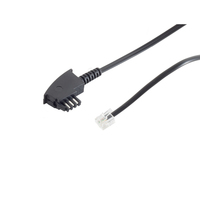 ShiverPeaks 70096-KOMSA - 6 m - TAE-F - RJ-11 - Schwarz - M�nnlich/M�nnlich - Rund