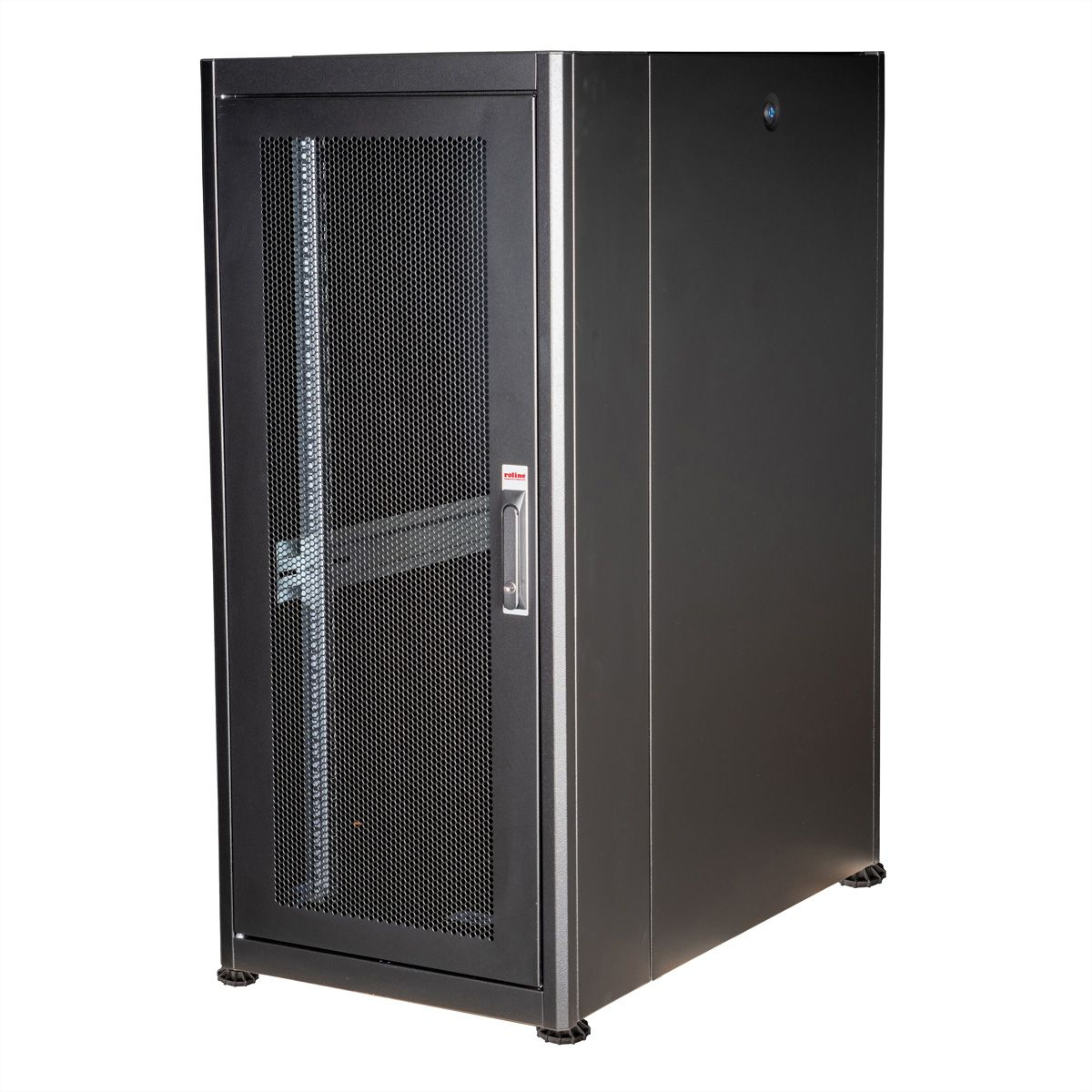 ROLINE Basic - Schrank Netzwerkschrank - perforierte T�r, 600x1000 BxT - RAL 9005, Jet Black - 26U - 48.3 cm (19)