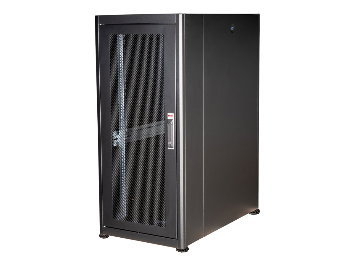 ROLINE Basic - Schrank Netzwerkschrank - perforierte T�r, 600x1000 BxT - RAL 9005, Jet Black - 26U - 48.3 cm (19)
