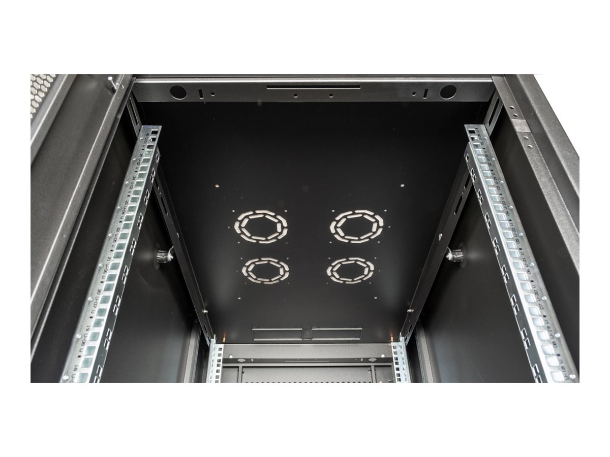 ROLINE Basic - Schrank Netzwerkschrank - perforierte T�r, 600x1000 BxT - RAL 9005, Jet Black - 26U - 48.3 cm (19)