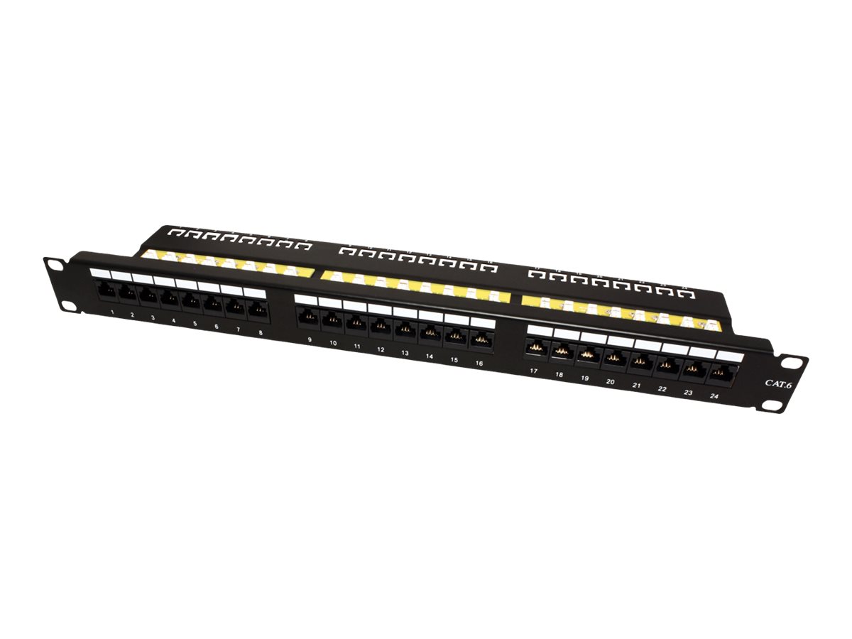 Value Cat.6/Class E 19 Patch Panel, 24 Ports, UTP black