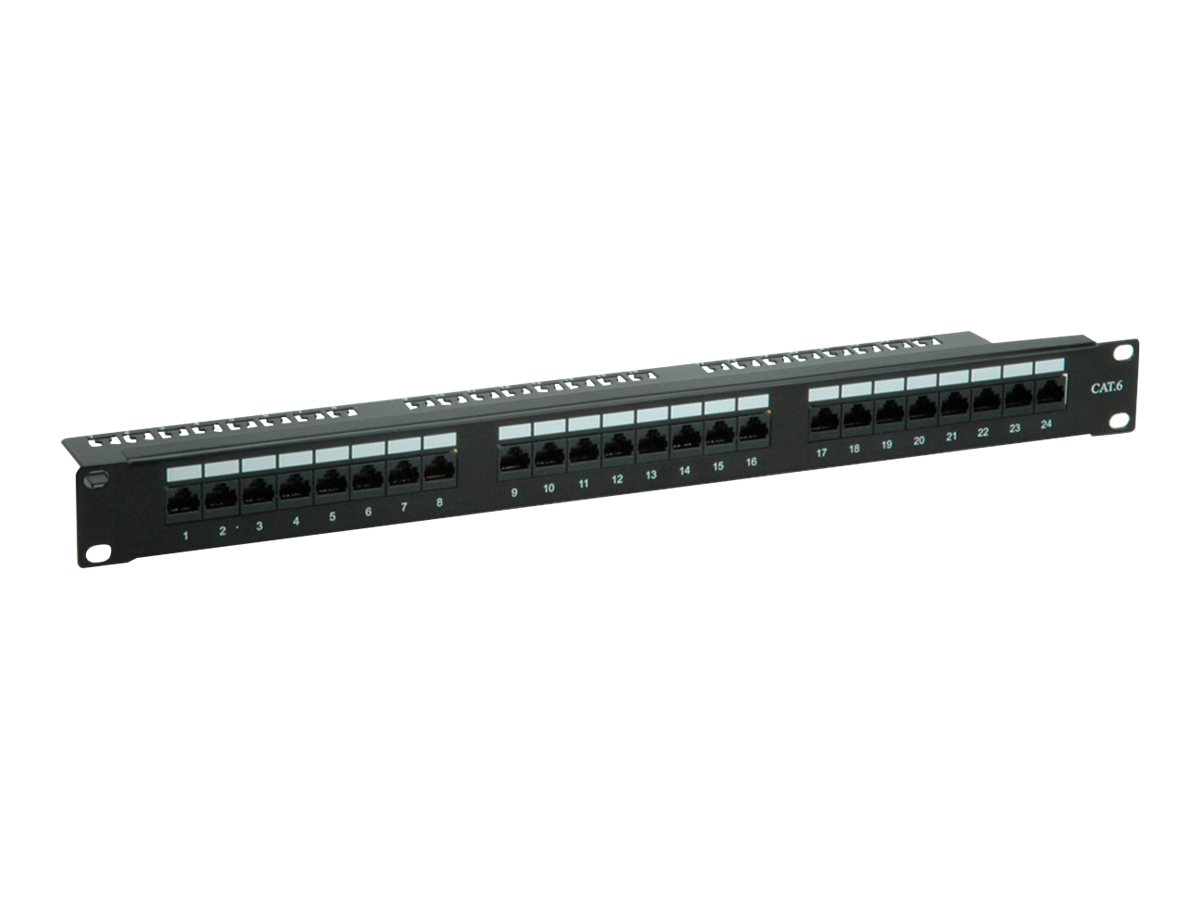 Value Cat.6/Class E 19 Patch Panel, 24 Ports, UTP black