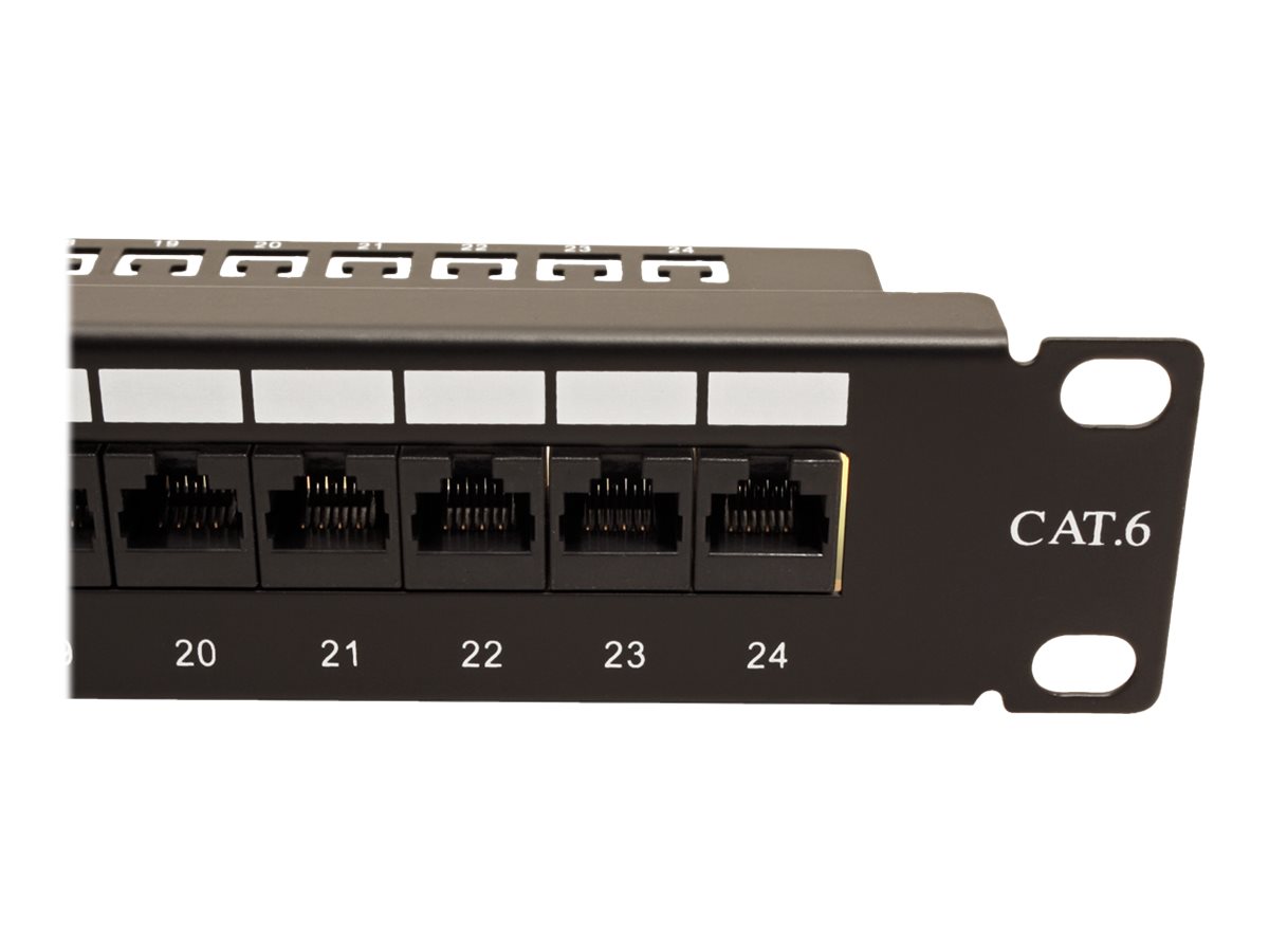 Value Cat.6/Class E 19 Patch Panel, 24 Ports, UTP black
