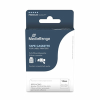 MEDIARANGE Schriftbandkassette schwarz auf wei 4m x 12mm