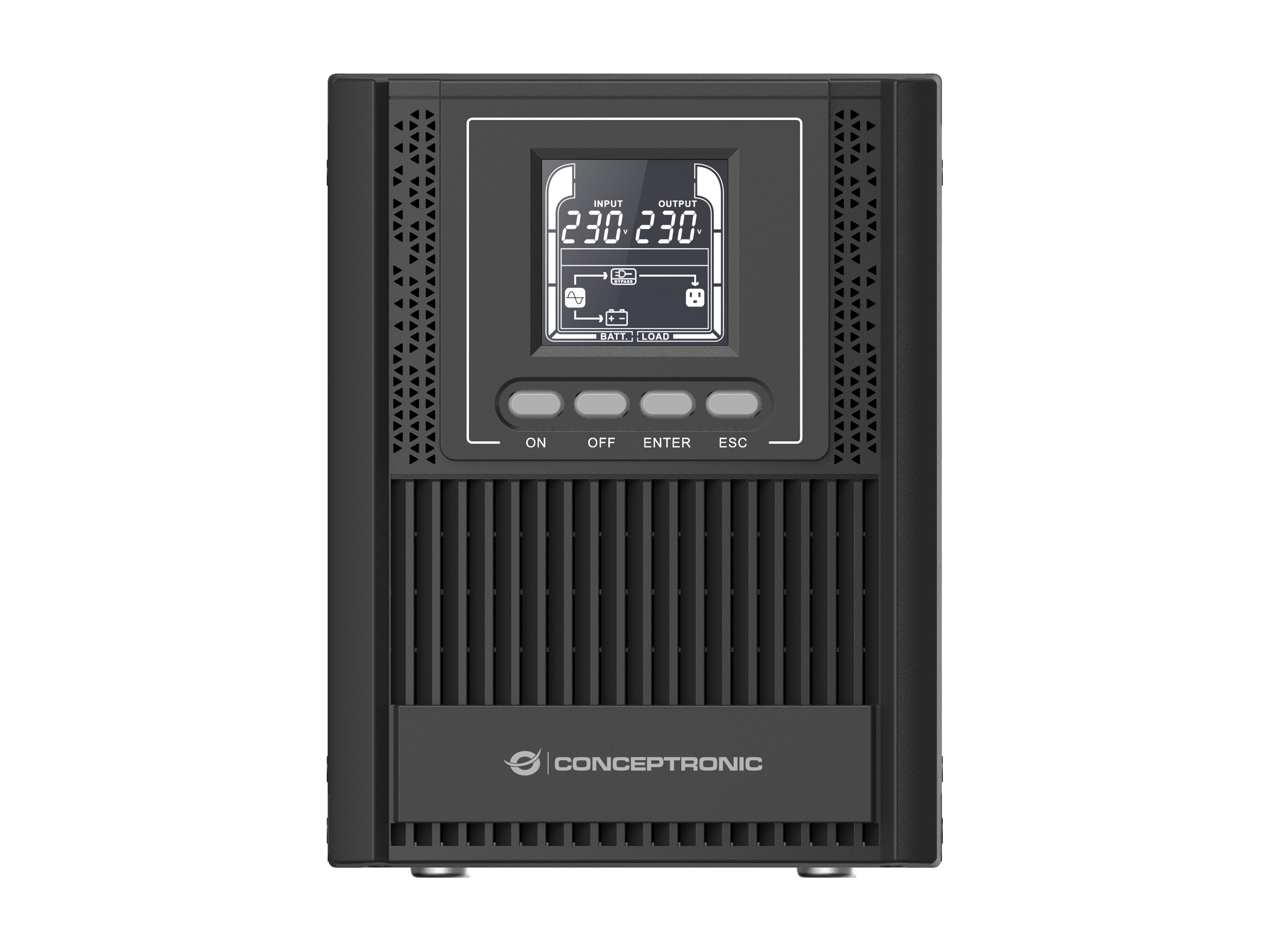 Conceptronic ZEUS52E1K alimentation dnergie non interruptible Double-conversion (en ligne) 1 kVA 900 W 4 sortie(s) CA