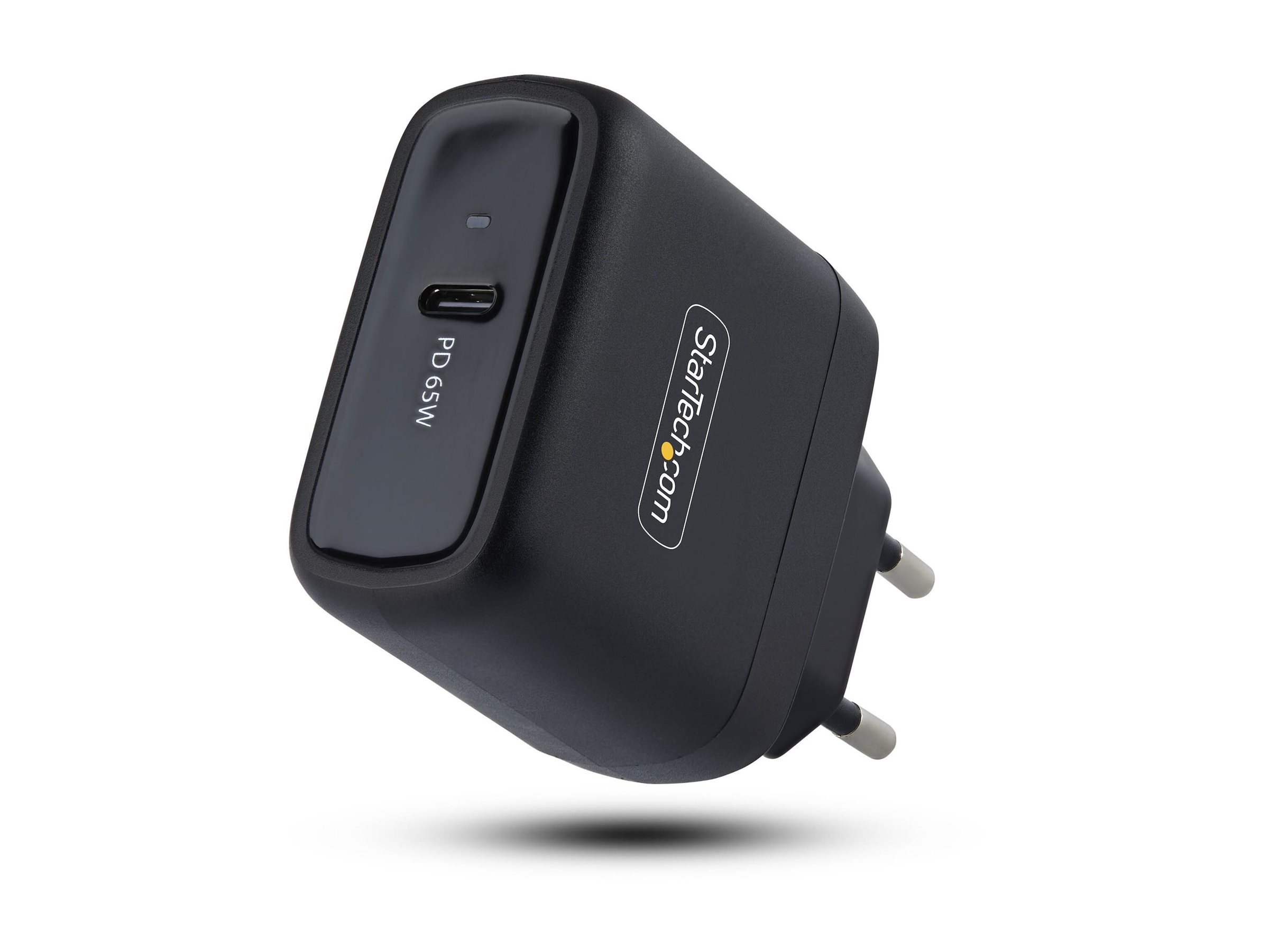 StarTech.com Chargeur PC Portable USB-C 65W, Chargeur Mural GaN Compact Pour Dell, XPS, HP ProBook, MacBook Pro, Surface Pro, Noir