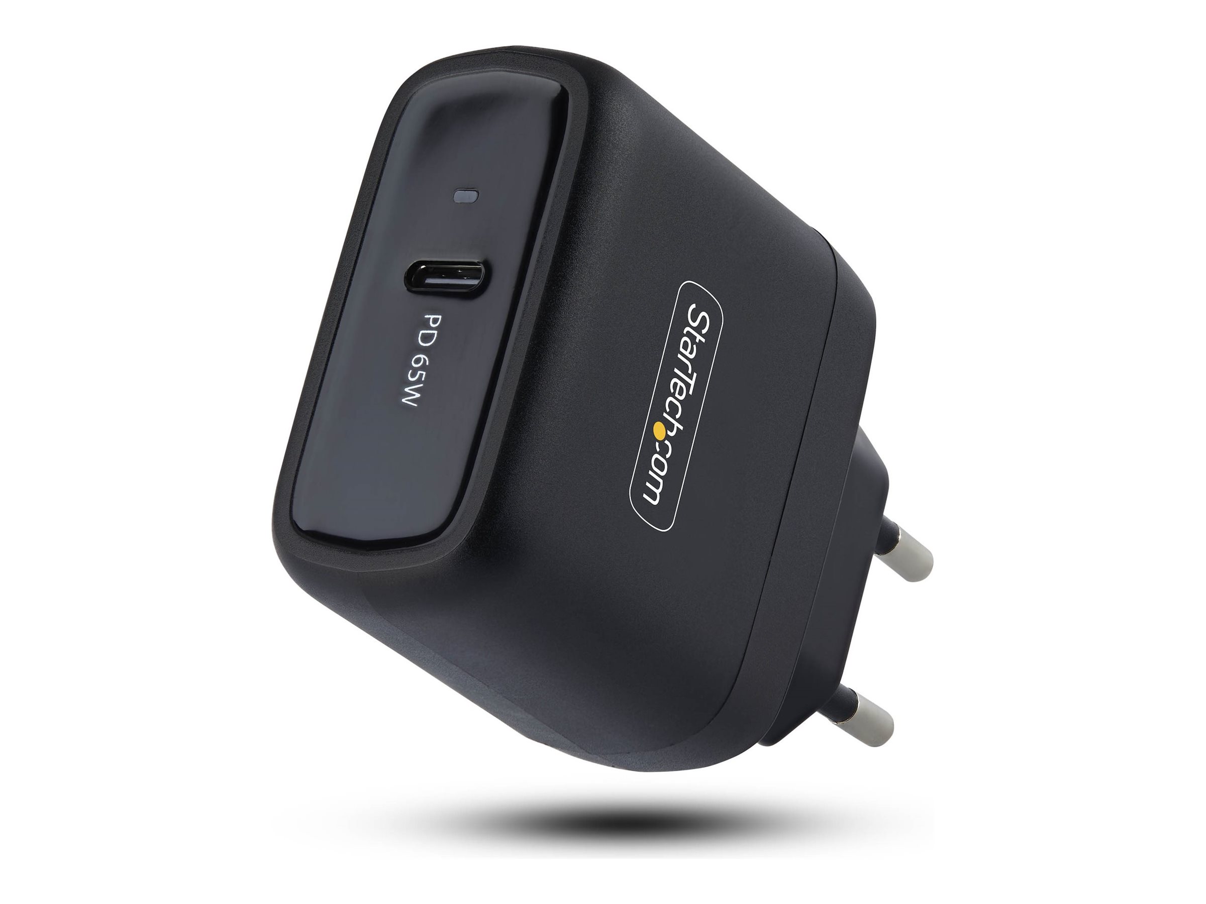 StarTech.com Chargeur PC Portable USB-C 65W, Chargeur Mural GaN Compact Pour Dell, XPS, HP ProBook, MacBook Pro, Surface Pro, Noir