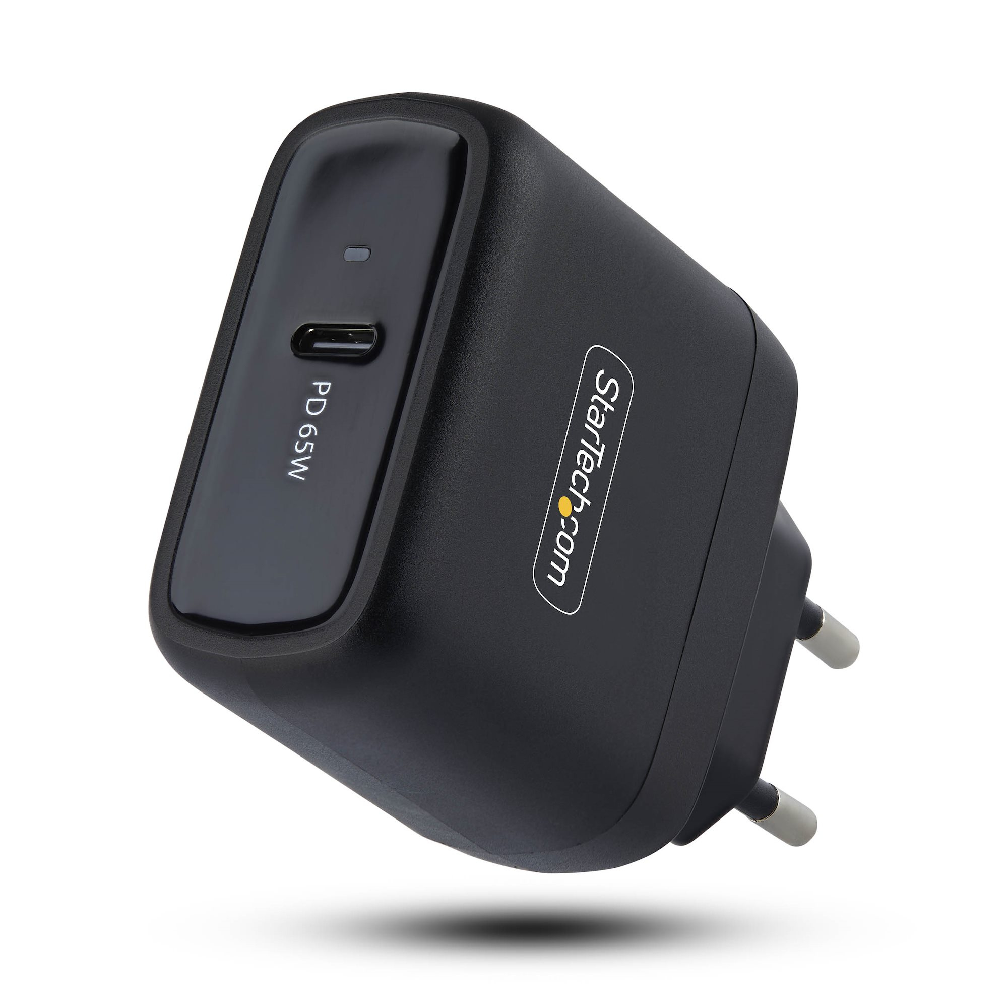 StarTech.com Chargeur PC Portable USB-C 65W, Chargeur Mural GaN Compact Pour Dell, XPS, HP ProBook, MacBook Pro, Surface Pro, Noir