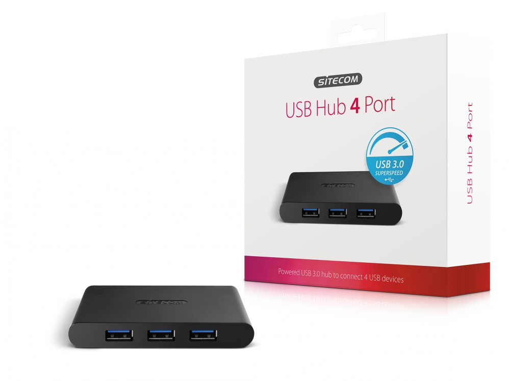 Sitecom CN-083 - Hub - 4 x SuperSpeed USB 3.0