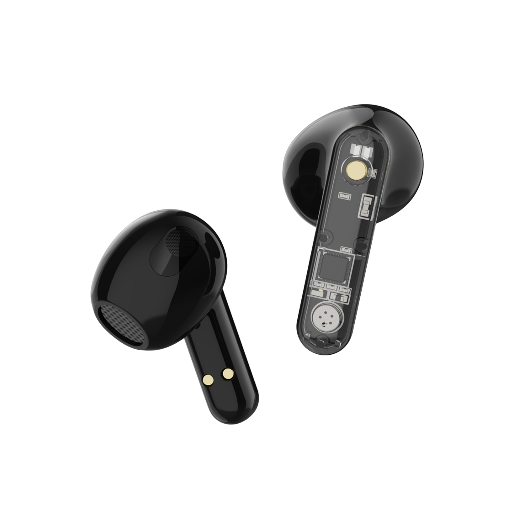 Streetz BT TWS In-Ear Kopfh�rer Transparent schwarz