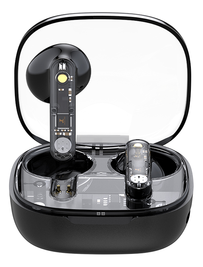 Streetz BT TWS In-Ear Kopfh�rer Transparent schwarz