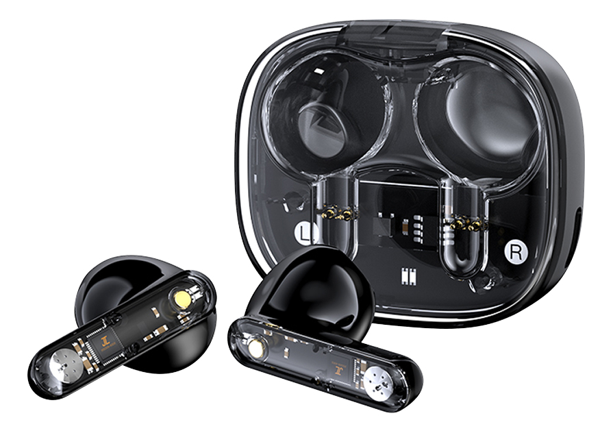 Streetz BT TWS In-Ear Kopfh�rer Transparent schwarz