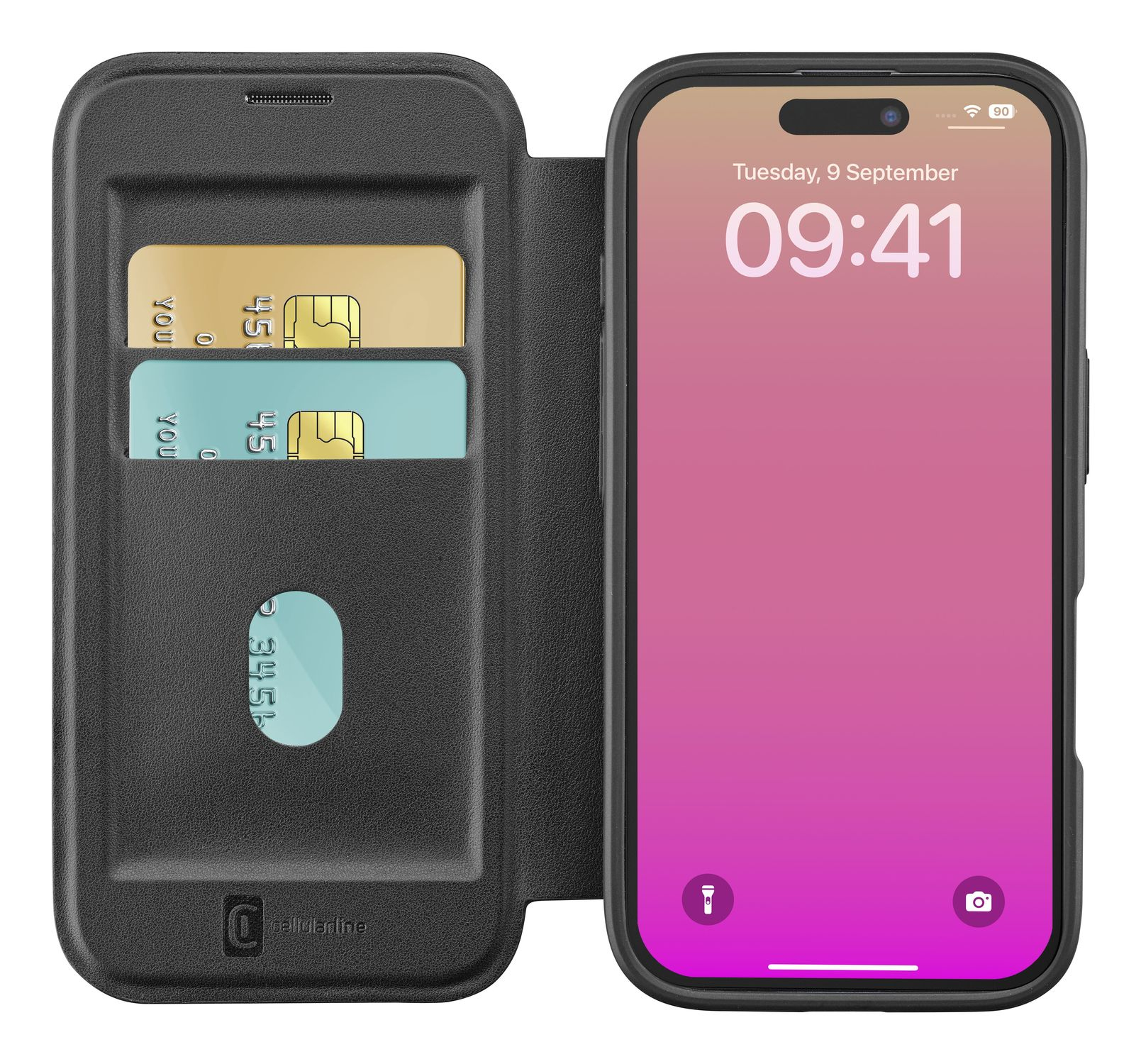 Cellularline Book Case Daily MAG iPhone 17 Black
