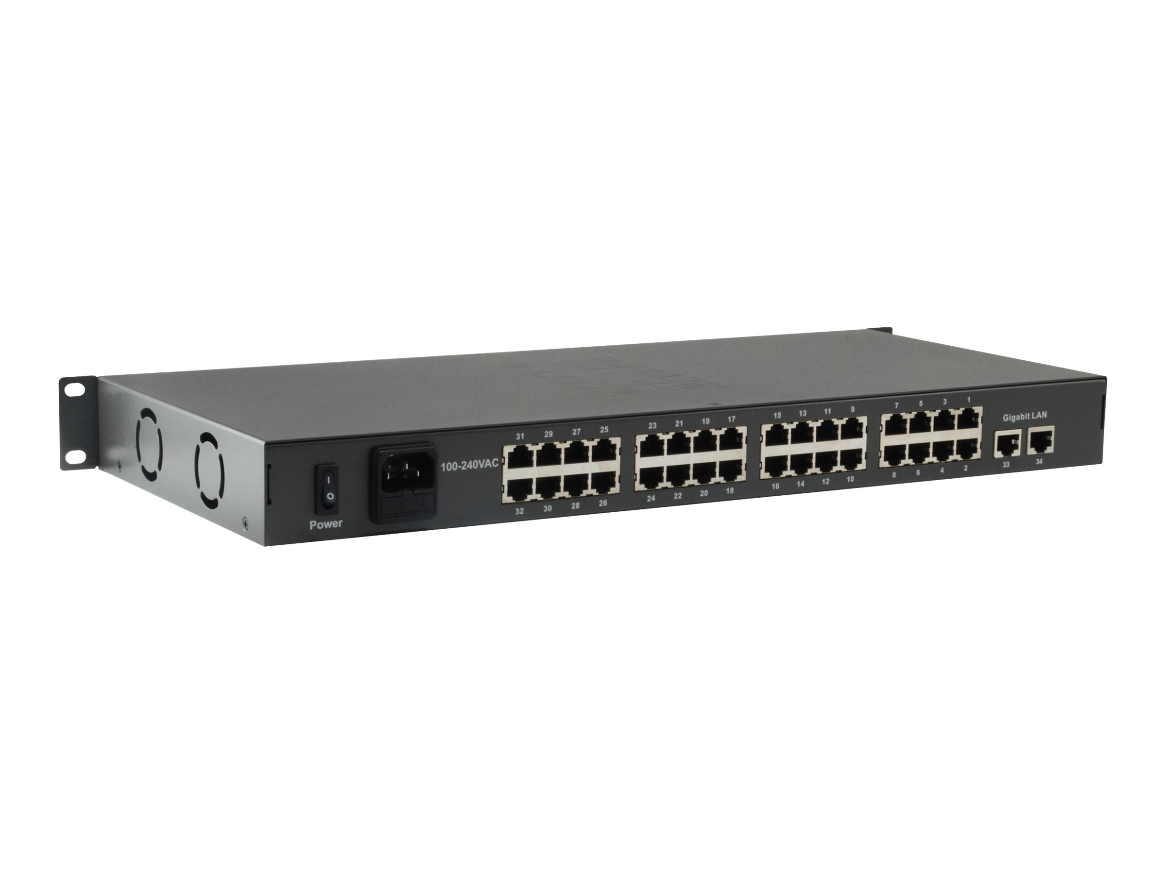 LevelOne FGP-3400W380 commutateur r�seau Non-g�r� Fast Ethernet (10/100) Connexion Ethernet, supportant lalimentation via ce port (PoE) Noir