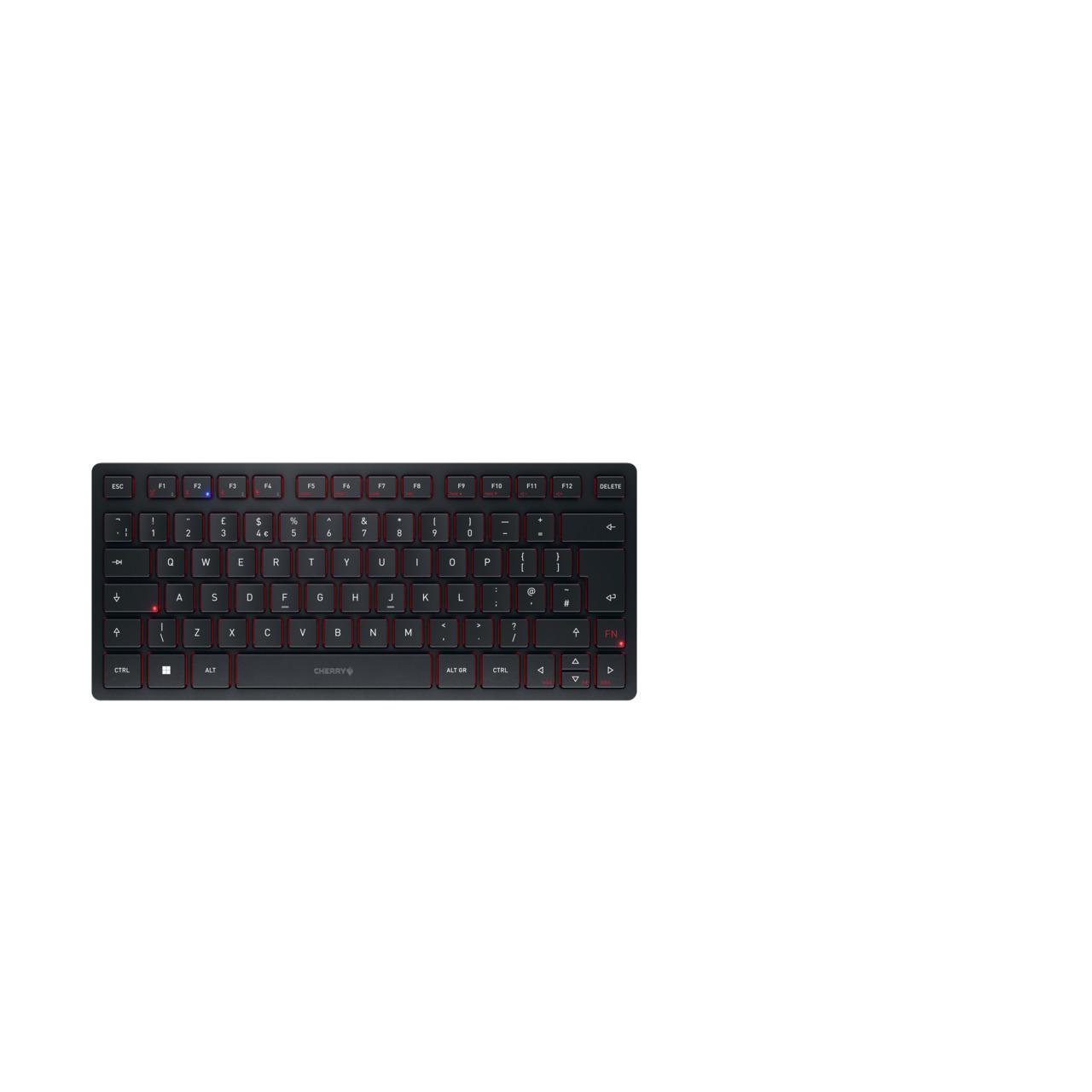 CHERRY KW 9200 MINI clavier USB + RF Wireless + Bluetooth QWERTY Anglais Noir
